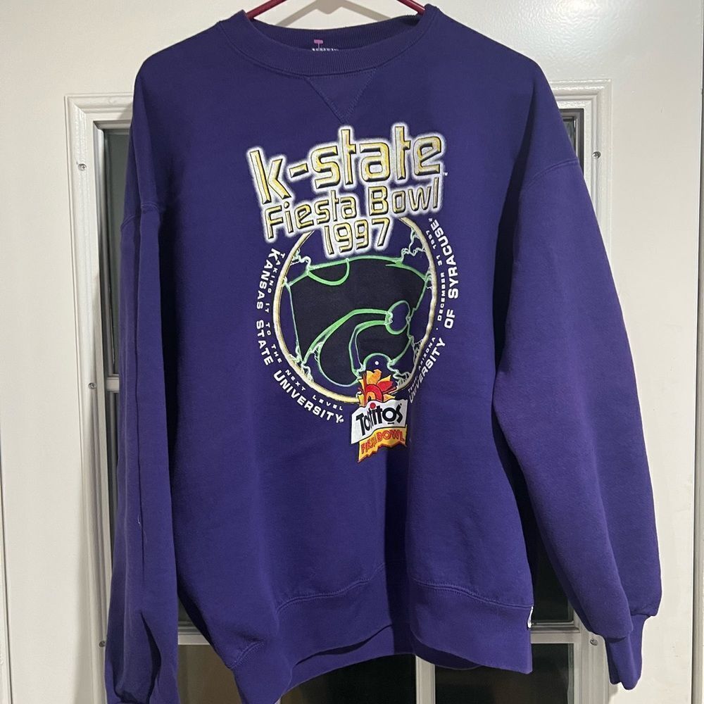 Vintage Kansas State Russell Athletic Purple Sweater Fiesta Bowl 97